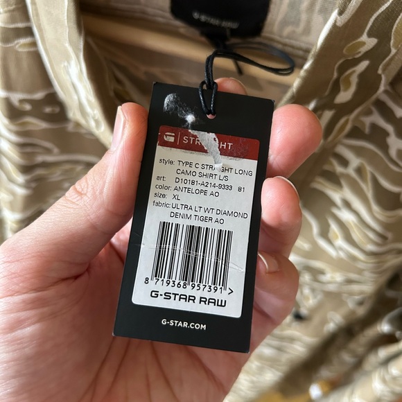 G-Star Men's Camo Type C Straight Long thick Shirt - Picture 8 of 8